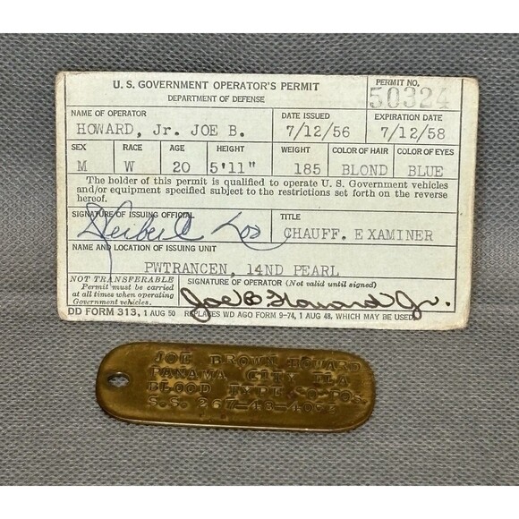 1950s Cold War US Navy Photos & ID Card/Tag Military Ships Sailors Aboard Ship - Picture 7 of 9